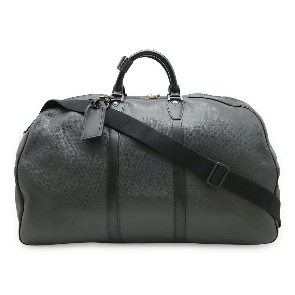 LOUIS VUITTON Taiga Kendall Boston Bag Shoulder Travel Ardoise Black